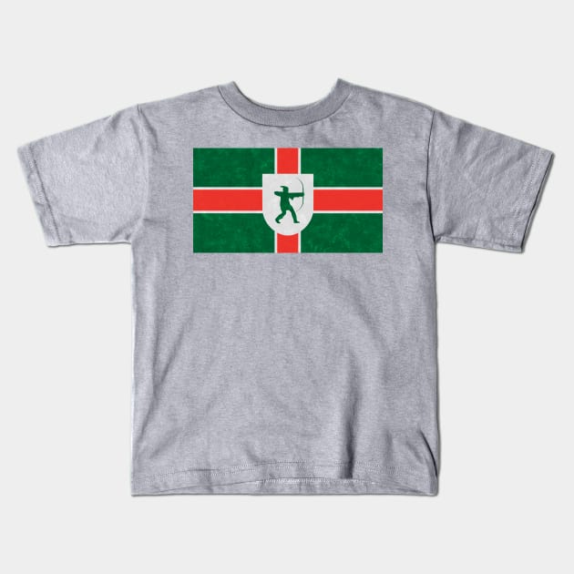 County flag of Nottinghamshire Kids T-Shirt by Enzwell